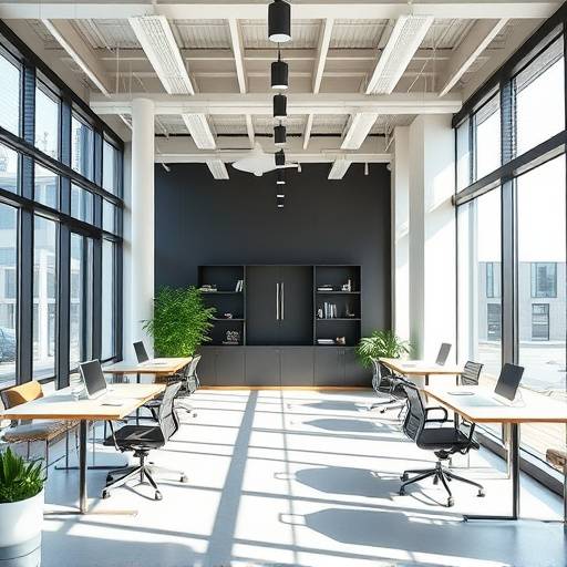 Interior photography showcasing the modern design of a Seattle co-working space.