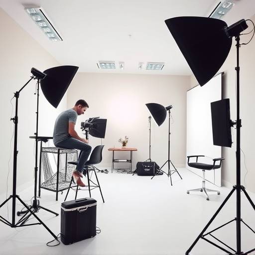Professional photography studio interior