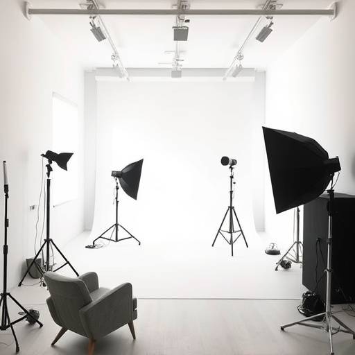 Professional photography studio interior
